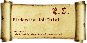 Miokovics Dániel névjegykártya